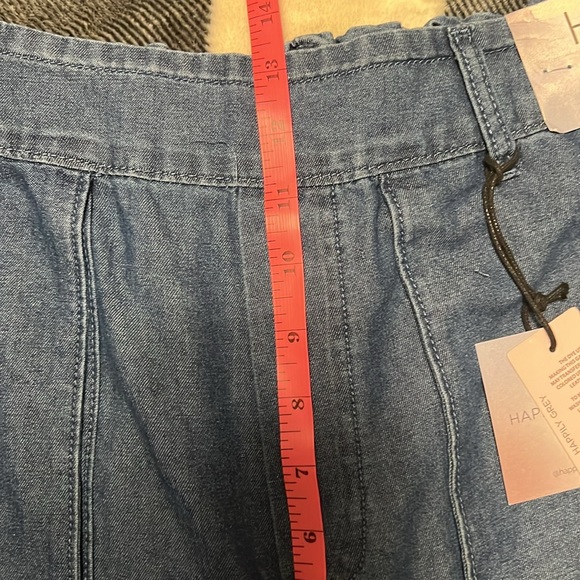 Happily Grey Blue Denim Wide-Leg Pants size 11 (29) NWT - Picture 8 of 10